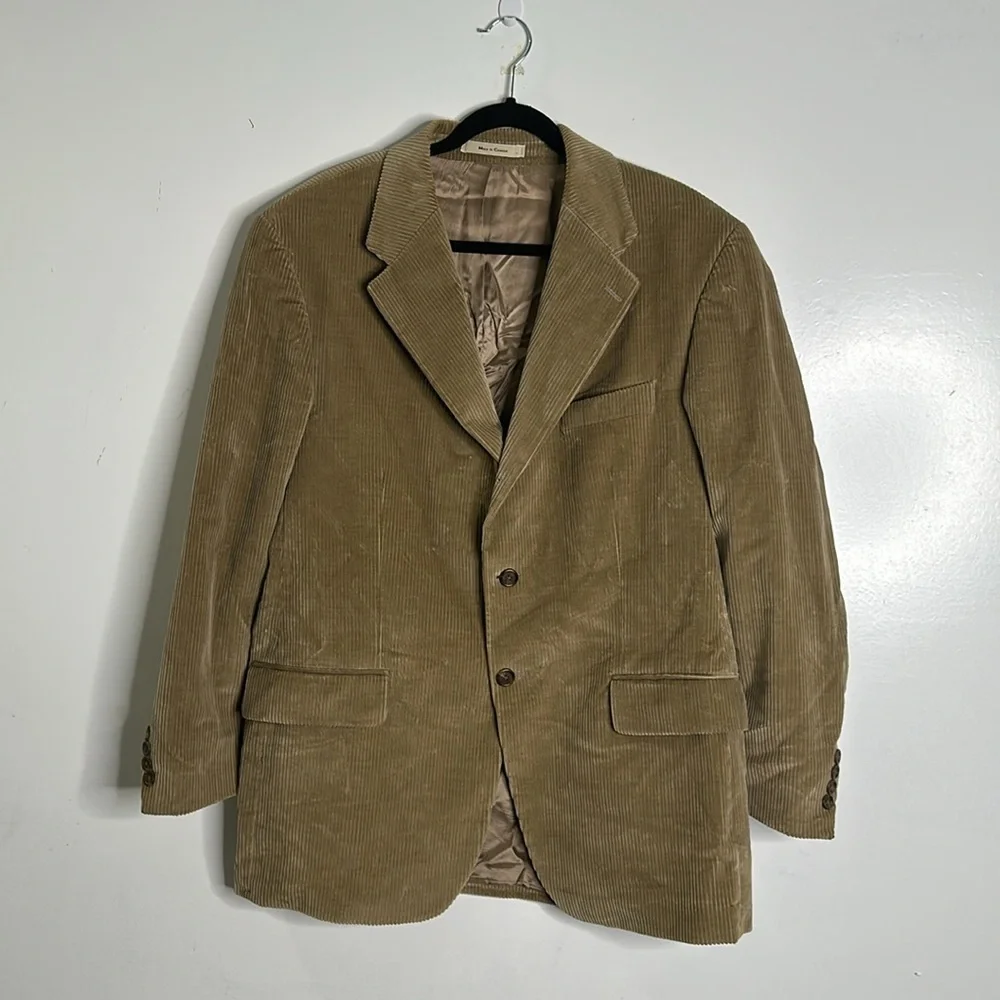 Chaps Ralph Lauren beige corduroy men blazer size 44R